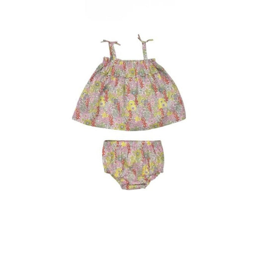 2-Piece Floral Sundress & Bloomer Set for Baby Girl