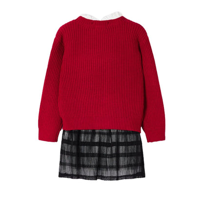 Sweater Dress with Tulle Skirt for Toddler