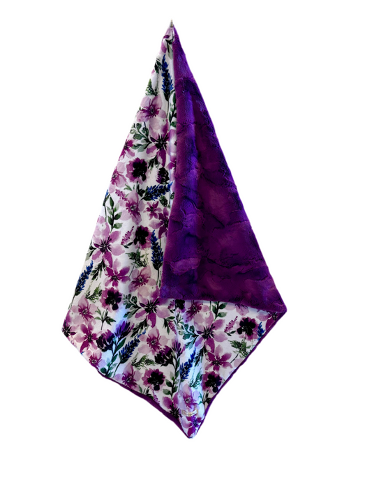 Stroller Size Baby Blanket | Violet Flowers
