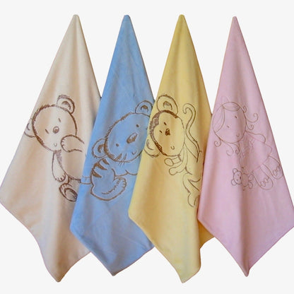 Doll Embroidered Baby Blanket for Newborn
