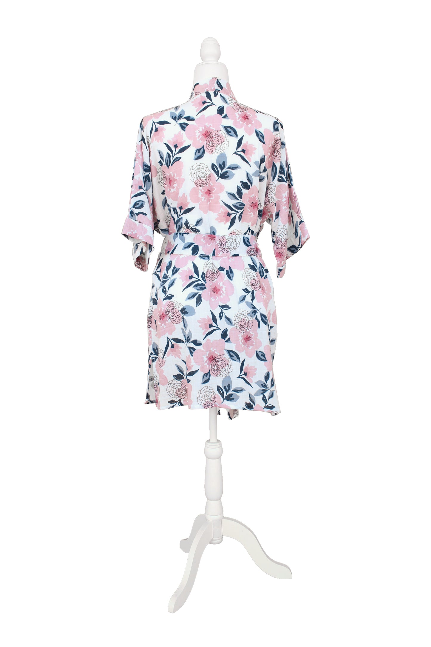 Ladies Kimono Robe in Floral Lilac Print