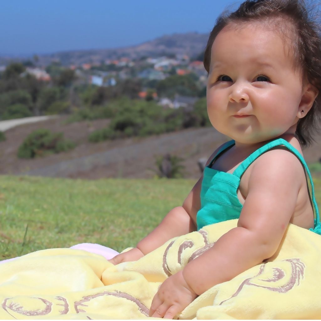 Bear Embroidered Blanket for Stroller