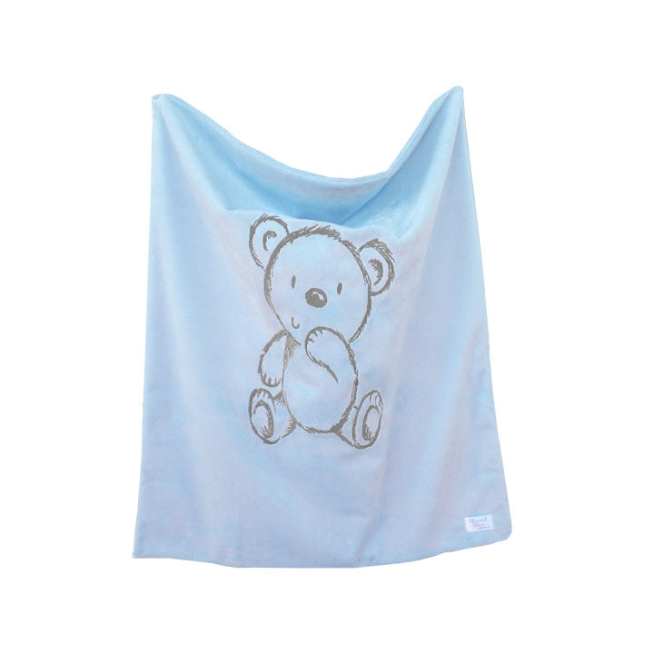 Bear Embroidered Baby Blanket