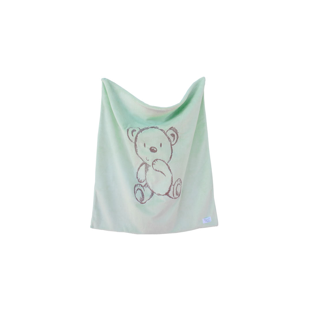Bear Embroidered Blanket for Stroller