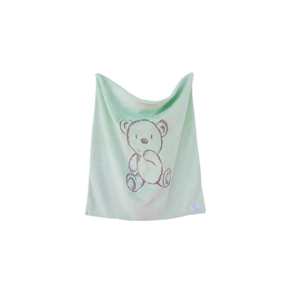 Bear Embroidered Baby Blanket