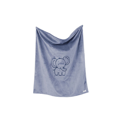 Elephant Embroidered Baby Blanket for Stroller
