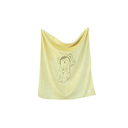 Monkey Embroidered Blanket for Newborn