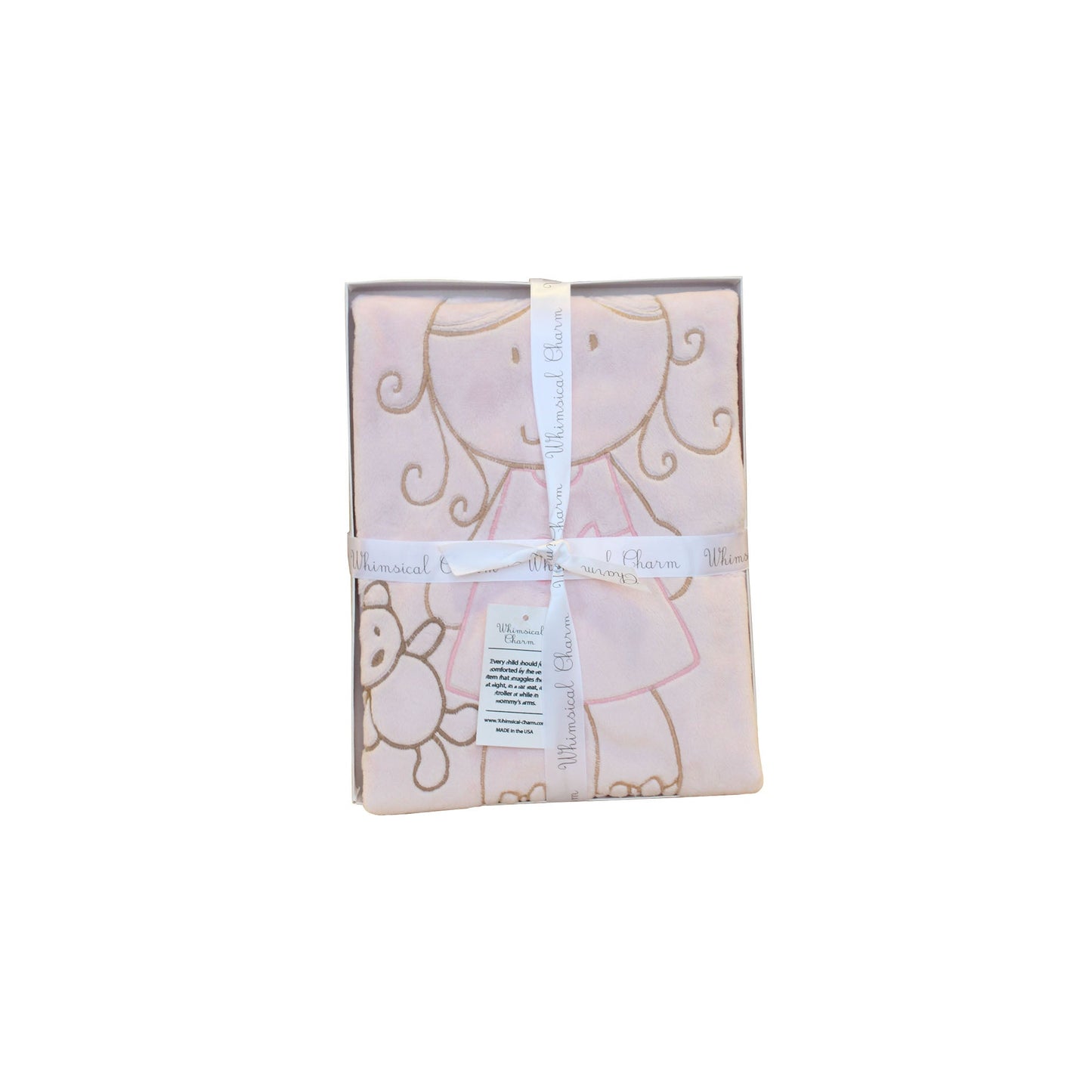 Doll Embroidered Baby Blanket for Newborn