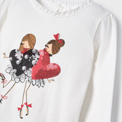 Long Sleeve T-Shirt with Sequin Heart for Toddler