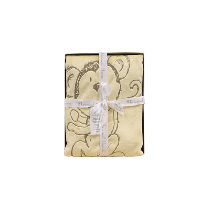 Monkey Embroidered Blanket for Stroller