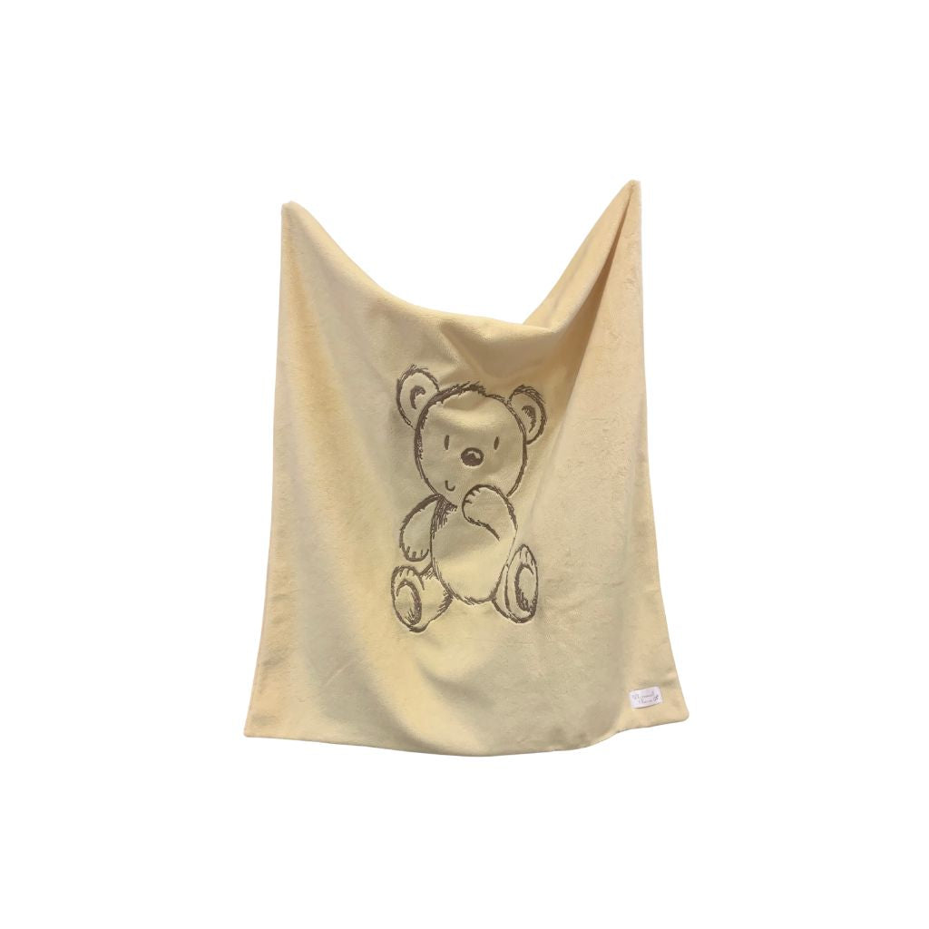 Bear Embroidered Baby Blanket